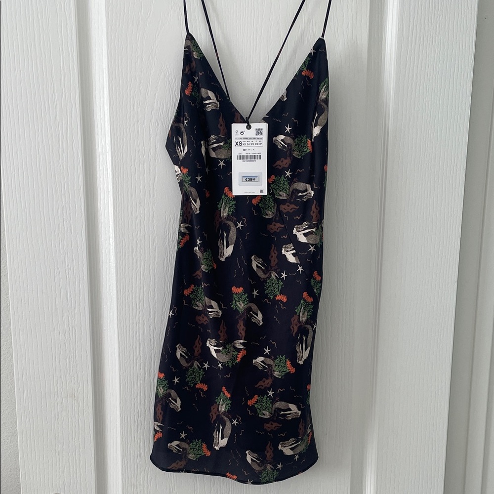 Zara Black Mermaid Edith Slip Dress